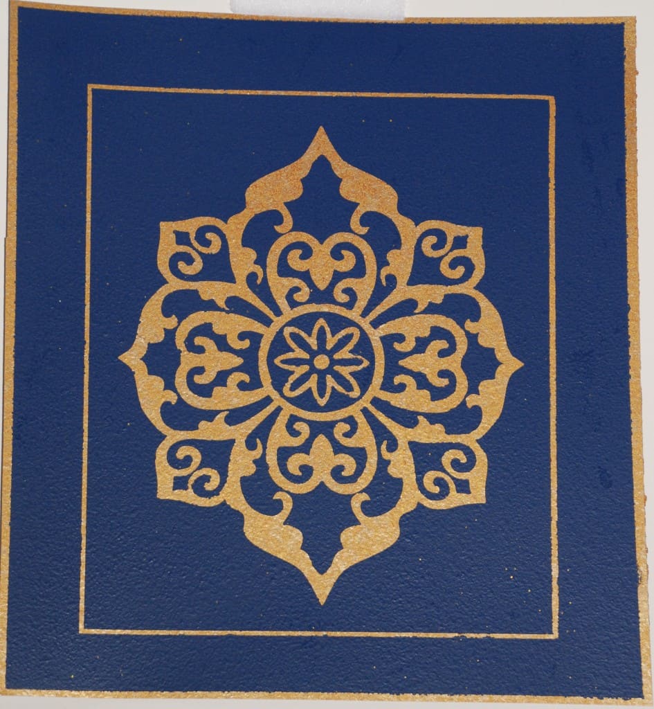 Faux Lapis Lazuli with Metallic Modello Pattern
